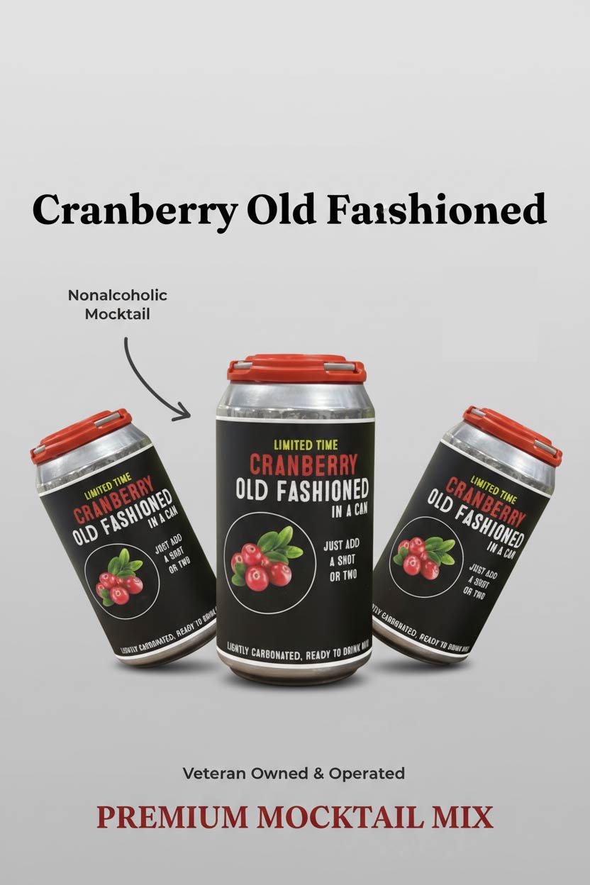Cranberry 4 pack Old Fashioned in a Can