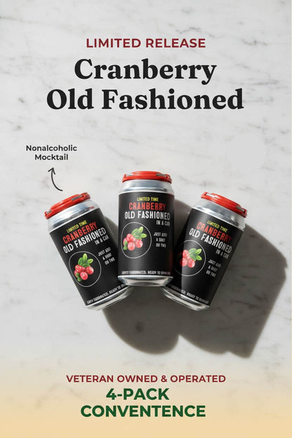Cranberry 4 pack Old Fashioned in a Can