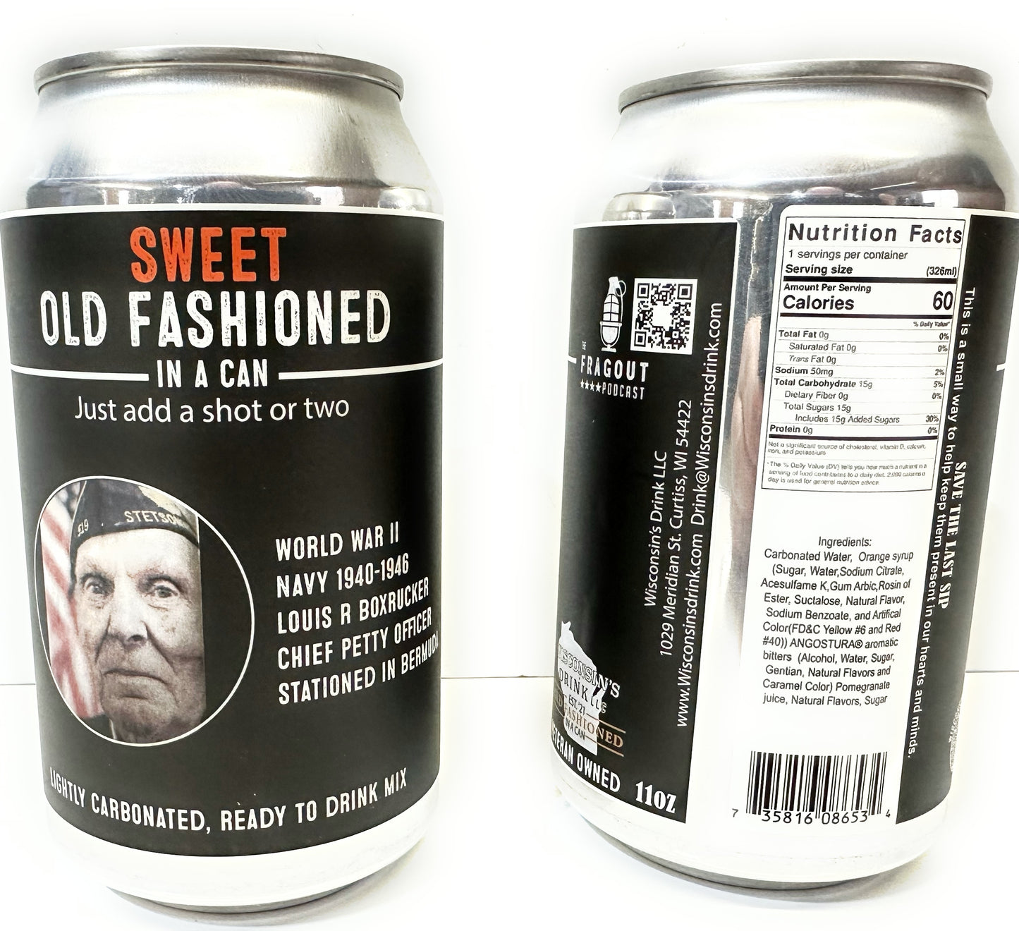 4 pack of Sweet Old Fashioned in a Can non-alcoholic